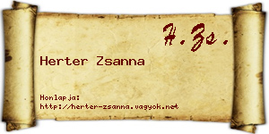 Herter Zsanna névjegykártya